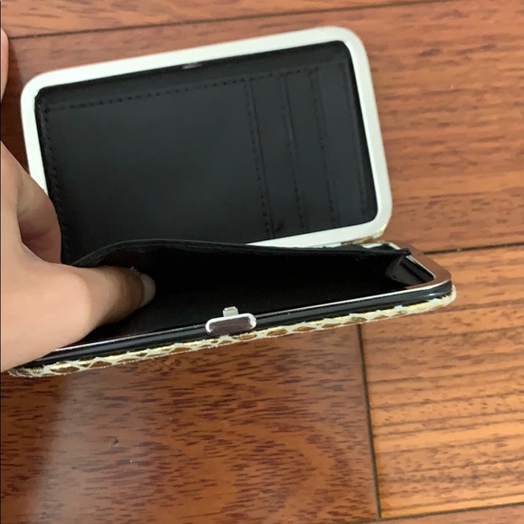 🆕 Gold Card Case Wallet Snake Print - Picture 3 of 5